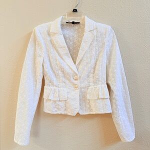 Nanette Lepore white eyelet blazer